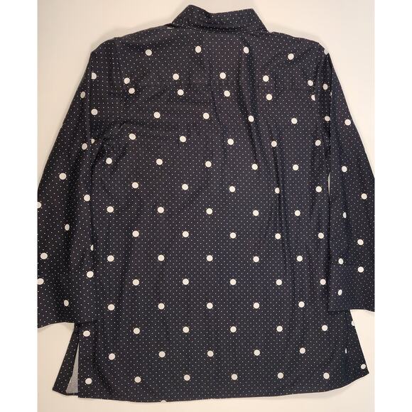 Chico’s No Iron Polka Dot Tunic Top Black White Size 2.5 (14) - Picture 10 of 10